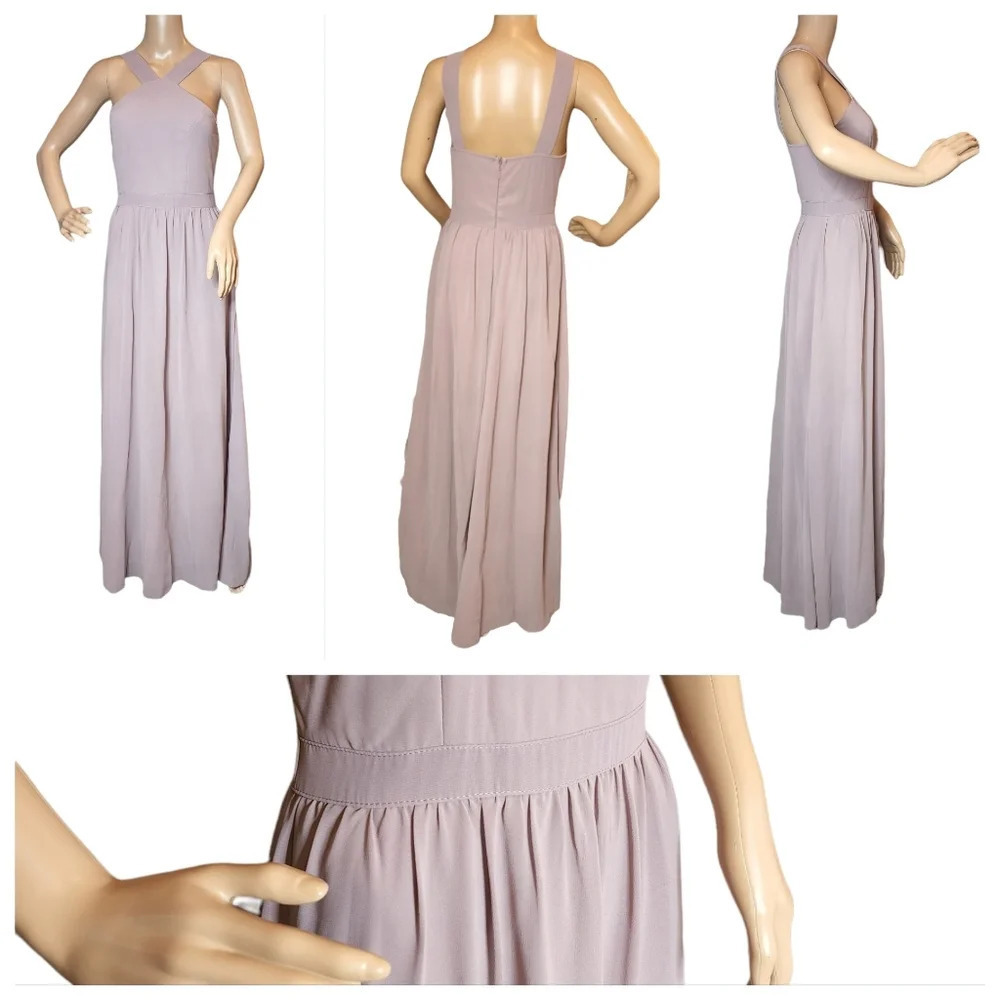 LULUS Air of Romance Taupe Maxi Dress